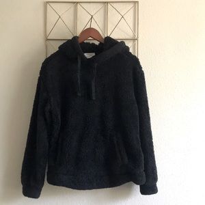 Pull Over Teddy Sweater With Hood